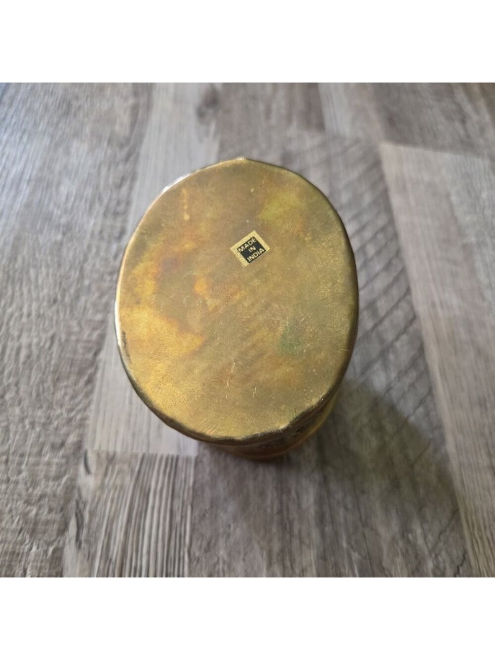 Brass Trinket Box Pierced Lattice Incense Holder Vintage CatchallBoho 2.75" - Picture 2 of 14